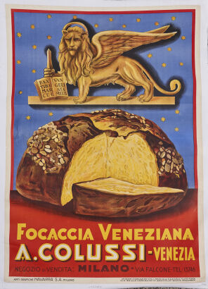 A Focaccia Veneziana Canvas Poster - A. Colussia by Emka 1932