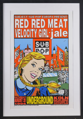 A Frank Kozik Red Red Meat Silk-Screened Artist Proof Poster