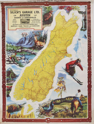 A Map of the South Island Produced by Universal Business Directories Ltd