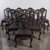A Suite of Ten Antique Hepplewhite Leather Topped Dining Chairs - 3