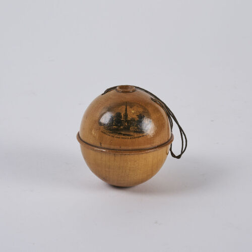 A Mauchline Ware Knitting Ball