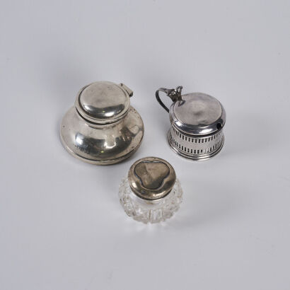 A Set Of Three Sliver Trinket Containers