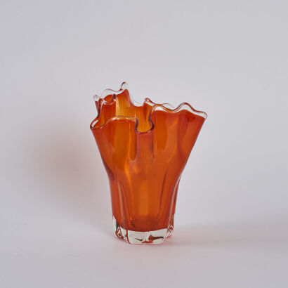 An Orange Handkerchief Vase