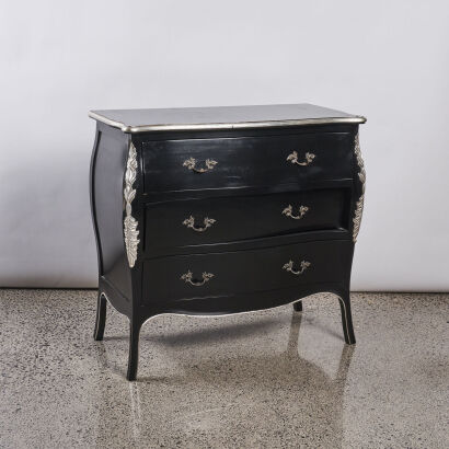 A Modern Bow Front Chest of Drawers