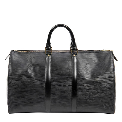 Louis Vuitton Black Epi Keepall 45