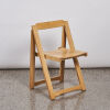 A Rolling Fold Up Drop Leaf Table with Four Folding Chairs - 3