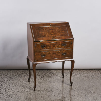 A Stunning Antique Walnut Writing Desk