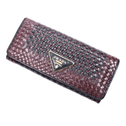 Prada Bicolor Continental Wallet