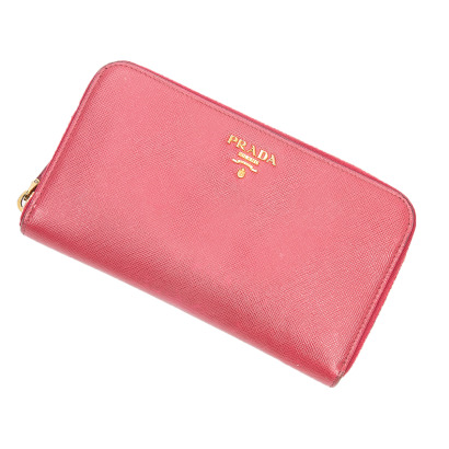 Prada Saffiano Zip Around Wallet