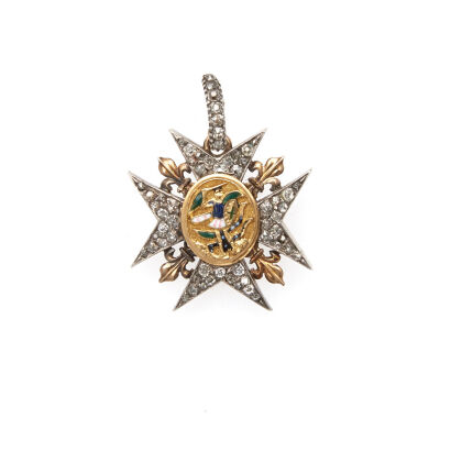A Rare 19th Century Enamel and Diamond Miniature&nbsp;