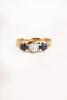 18ct White and Yellow Gold Sapphire and Diamond Ring