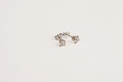 A Pair of 0.92ct Old Mine Cut Diamond Stud Earrings