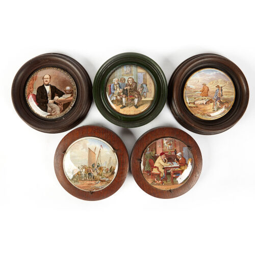 A Set of Five Pot Lids