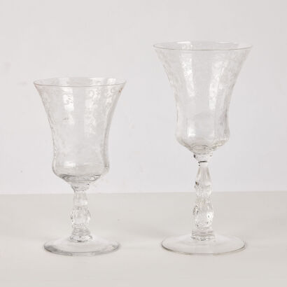 Two Venetian Wine Glasses