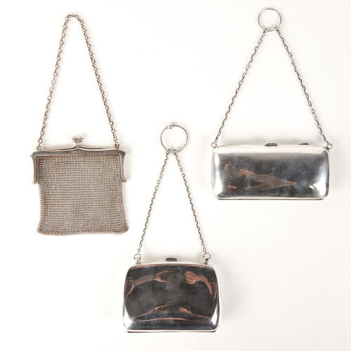 Three Edwardian Sterling Silver Coin Purses