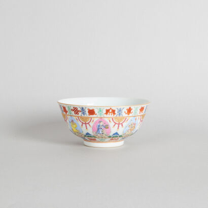 A Chinese Famille Rose 'Baragon-Tumed' Bowl (Manchu Mark)