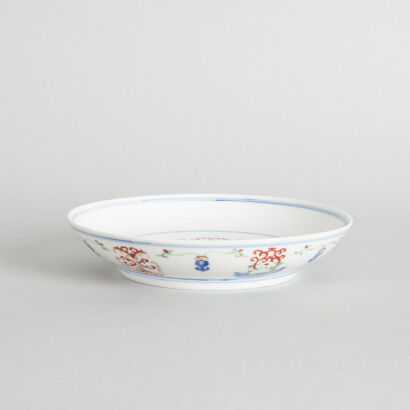 A Chinese Blue and White Enamelled Dish (Da Qing Guangxu Nian Zhi Mark)