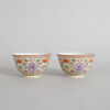 A Pair of Chinese Lime-ground Famille Rose 'Auspicious' Bowls (Da Qing Daoguang Nian Zhi Mark) - 2