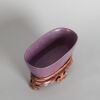 A Chinese Aubergine-glazed Washer with wooden base (Da Ming Yongle Nian Zhi Mark) - 2