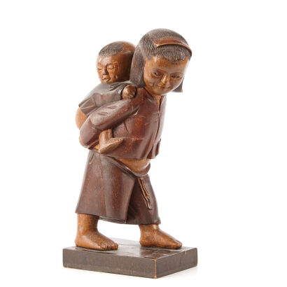 An Early-20th Century Chinese Wooden Figurine