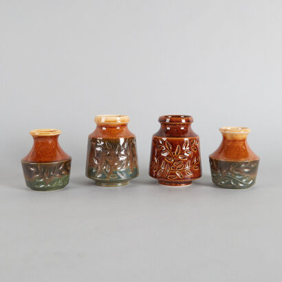 A Set of Matching Crown Lynn 'Greenstone Ceramica' Vases