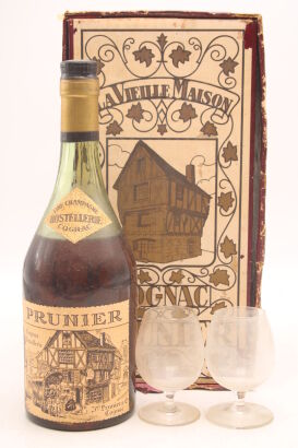 (1) Prunier Hostellerie Cognac (1940's bottling)