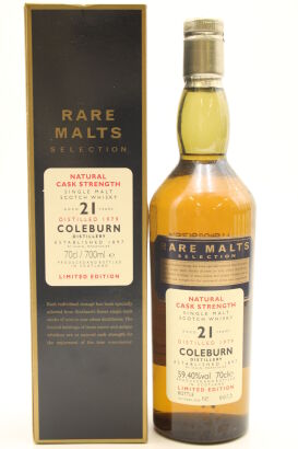 (1) 1979 Rare Malts Selection Natural Cask Strength Coleburn 21 Year Old Single Malt Scotch Whisky, 59.4% ABV