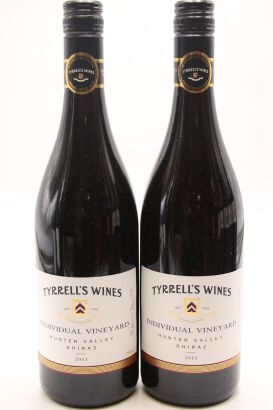 (2) 2011 Tyrrell's Wines Hunter Valley Shiraz, New South Wales