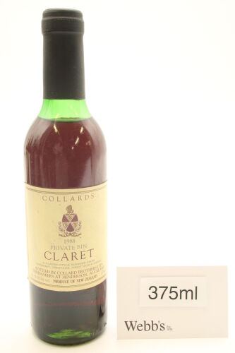 (1) 1988 Collards Private Bin Claret, Henderson, 375ml