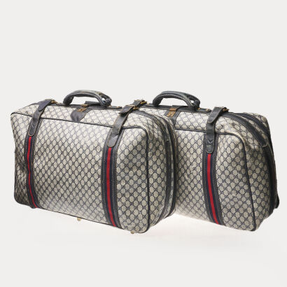 Pair of Gucci Vintage Travel Suitcases