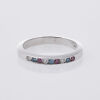 9ct White Gold Coloured Diamond Band