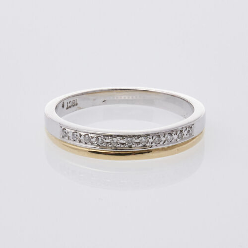 18ct Bi-tone Diamond Band