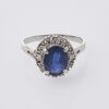 Platinum Sapphire and Diamond Ring