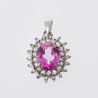 9ct Pink Topaz Pendant