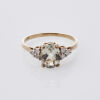 9ct Green Stone and Diamond Ring