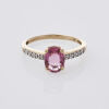 9ct Pink Tourmaline and Diamond Ring