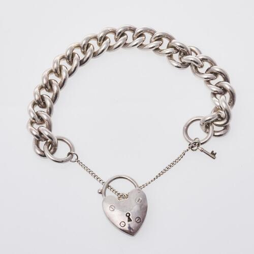 Silver Curb Chain Bracelet