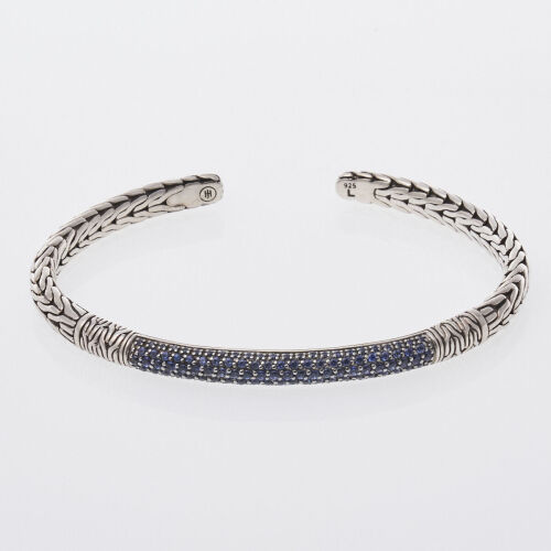 John Hardy Silver Sapphire Bangle