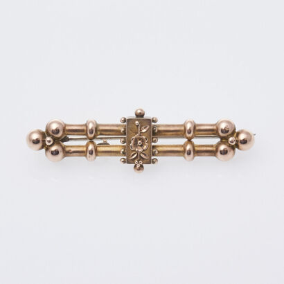 9ct Bar Brooch