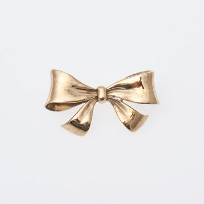 9ct Gold Bow Brooch