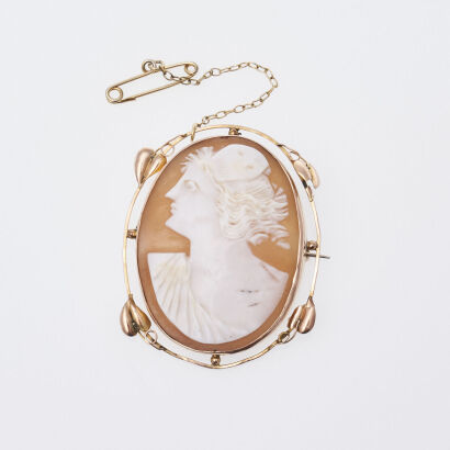 9ct Gold Cameo Brooch