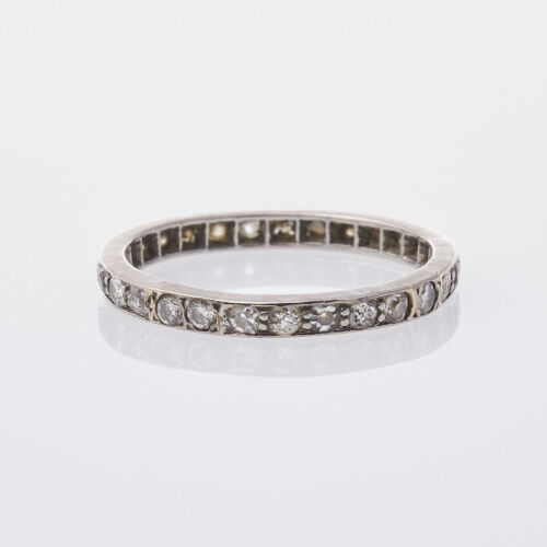 18ct White Gold Vintage Eternity Diamond Ring