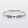 Silver Turquoise Snap Bangle