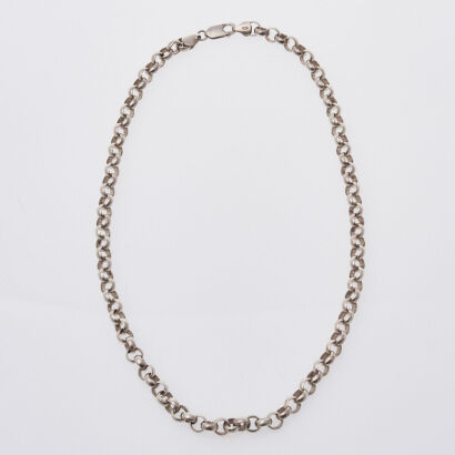 Silver Belcher Necklace