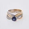 18ct Rose and White Gold Sapphire and Diamond Ring Set