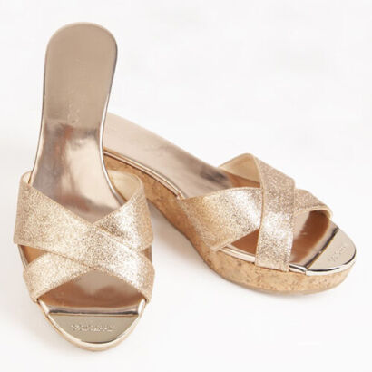 A Pair of Jimmy Choo Perfume Cork Wedges