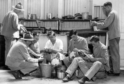 COOKS AT A MILITARY TRAINING CAMP