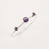 Amethyst and Silver Bangle