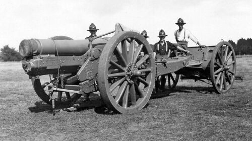 HOWITZER ARTILLERY GUNS IN ACTION