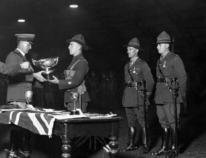 PRESENTATION OF TROPHIES AT KING EDWARD BARRACKS